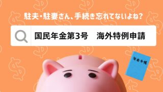 【海外赴任帯同】国民年金はどうなる？国民年金第3号海外特例を分かりやすく解説！